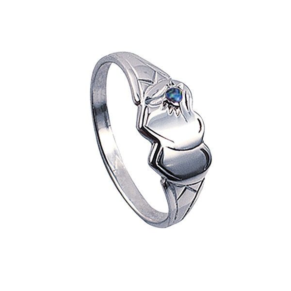 Zoe Austin - Sterling Silver double heart signet ring