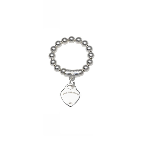 Von Treskow - STRETCHY RING WITH VT FLAT HEART