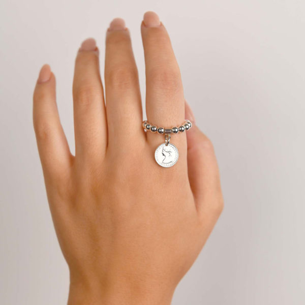 Von Treskow - STRETCHY RING WITH MINI COIN