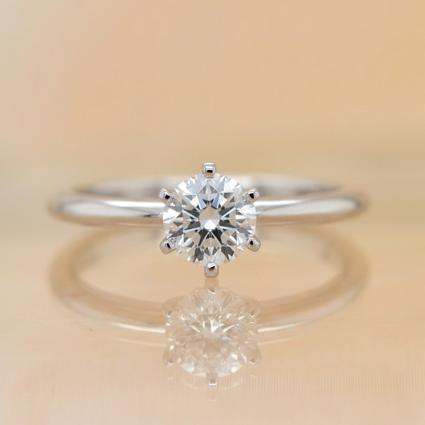 Sandy | Round Brilliant Cut Lab Grown Diamond Solitaire Engagement Ring | 9ct White Gold