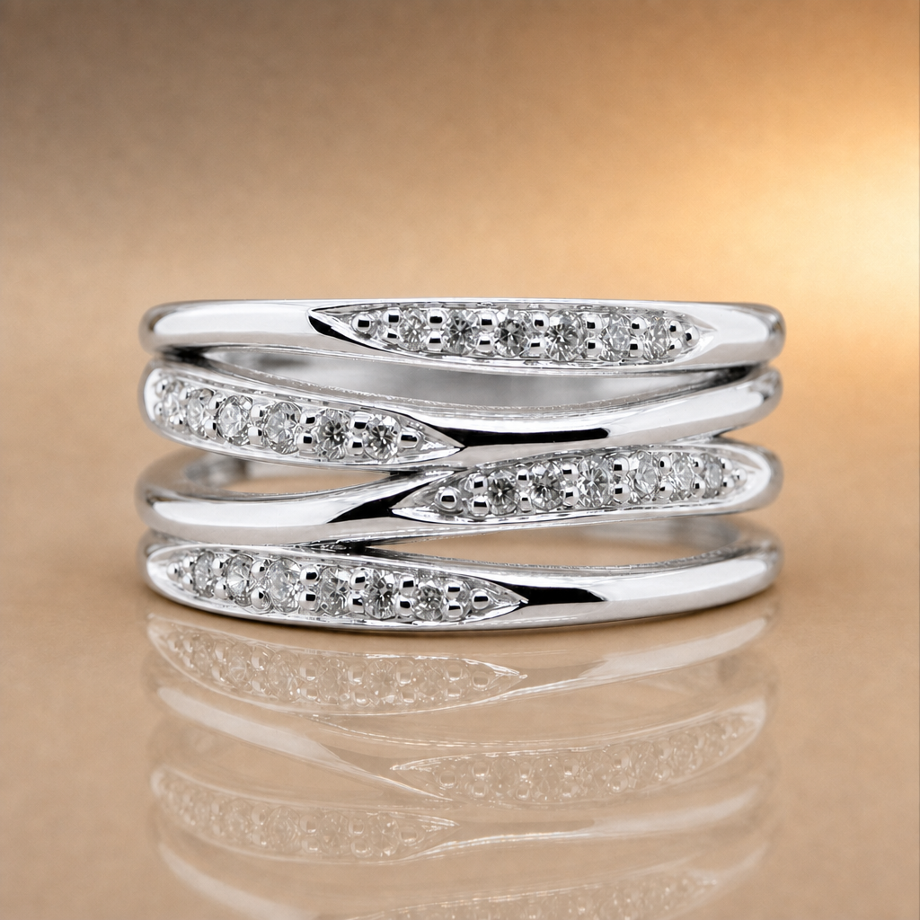 TESSA - NATURAL DIAMOND WIDE RING
