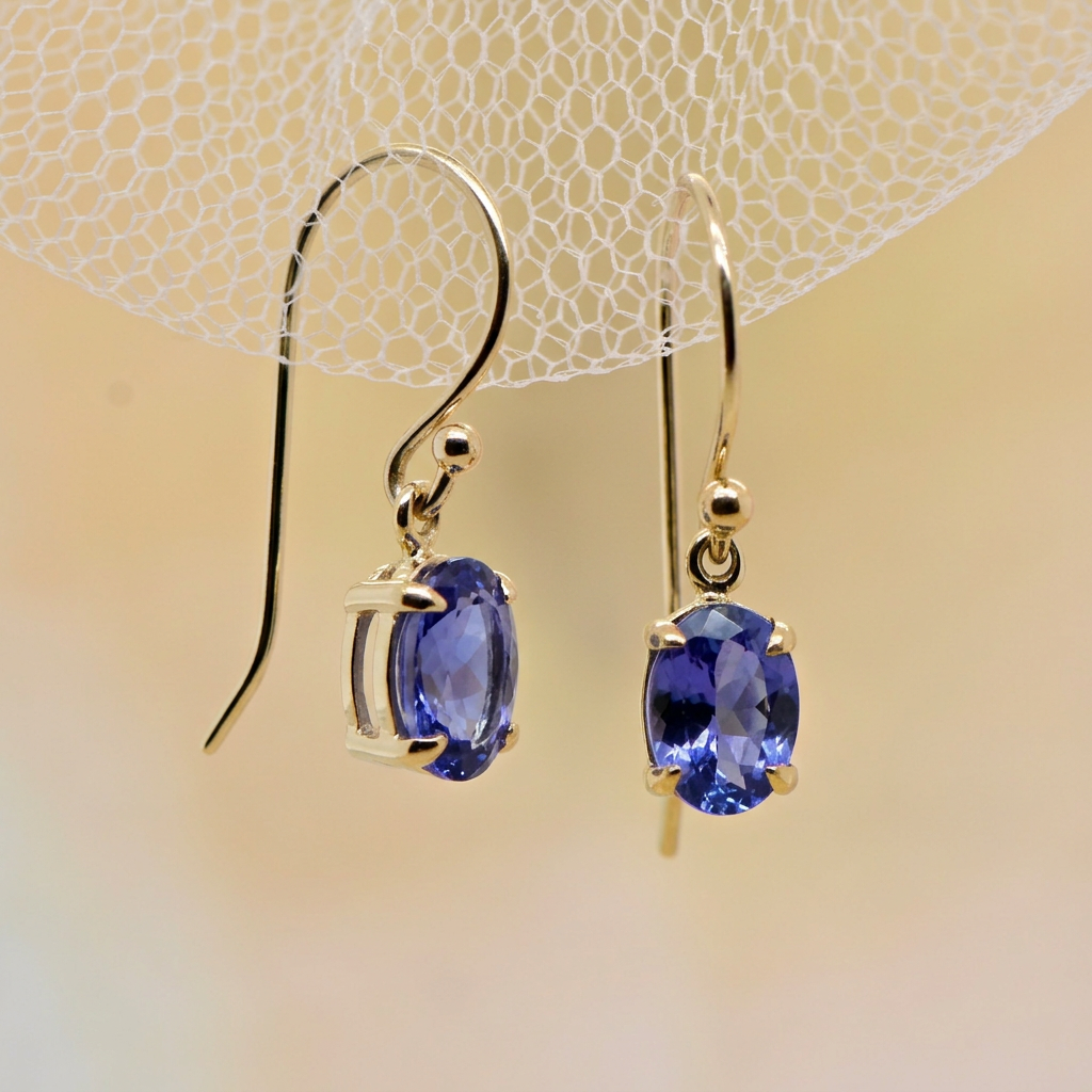 Tanzanite Hook Earrings