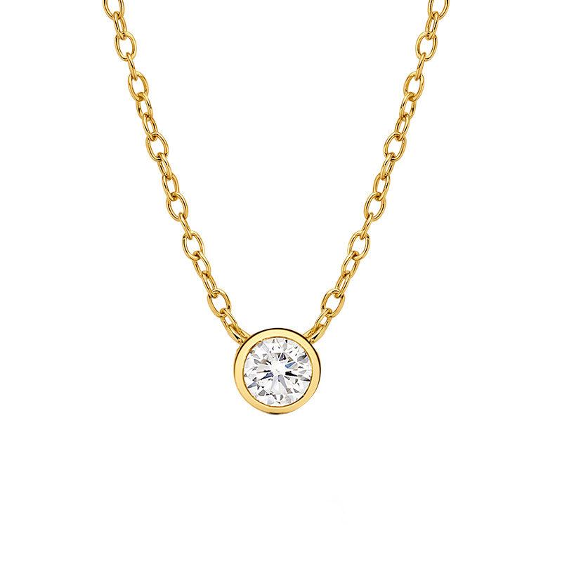 Zoe Austin - 18CT YG PLATED CZ BEZEL PENDANT ON CHAIN