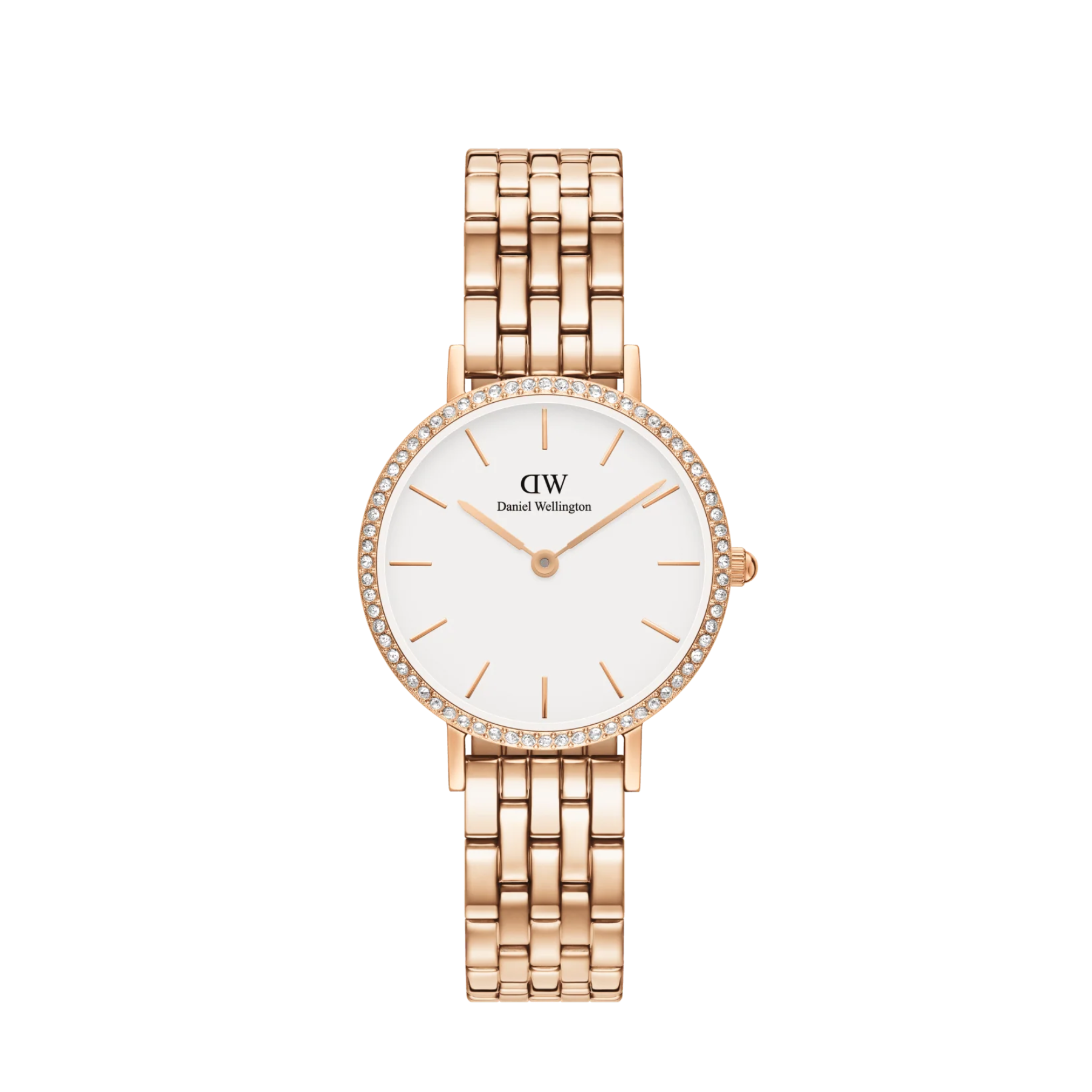 Daniel Wellington - Petite Bezel 5-Link White Rose