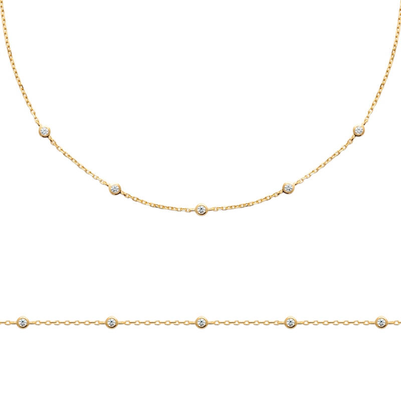 Zoe Austin - 18ct YG Plated Stationed CZ Bracelet