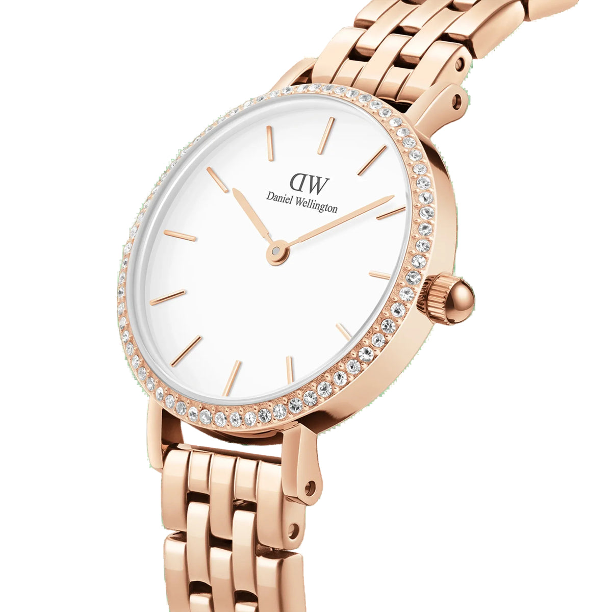 Daniel Wellington - Petite Bezel 5-Link White Rose