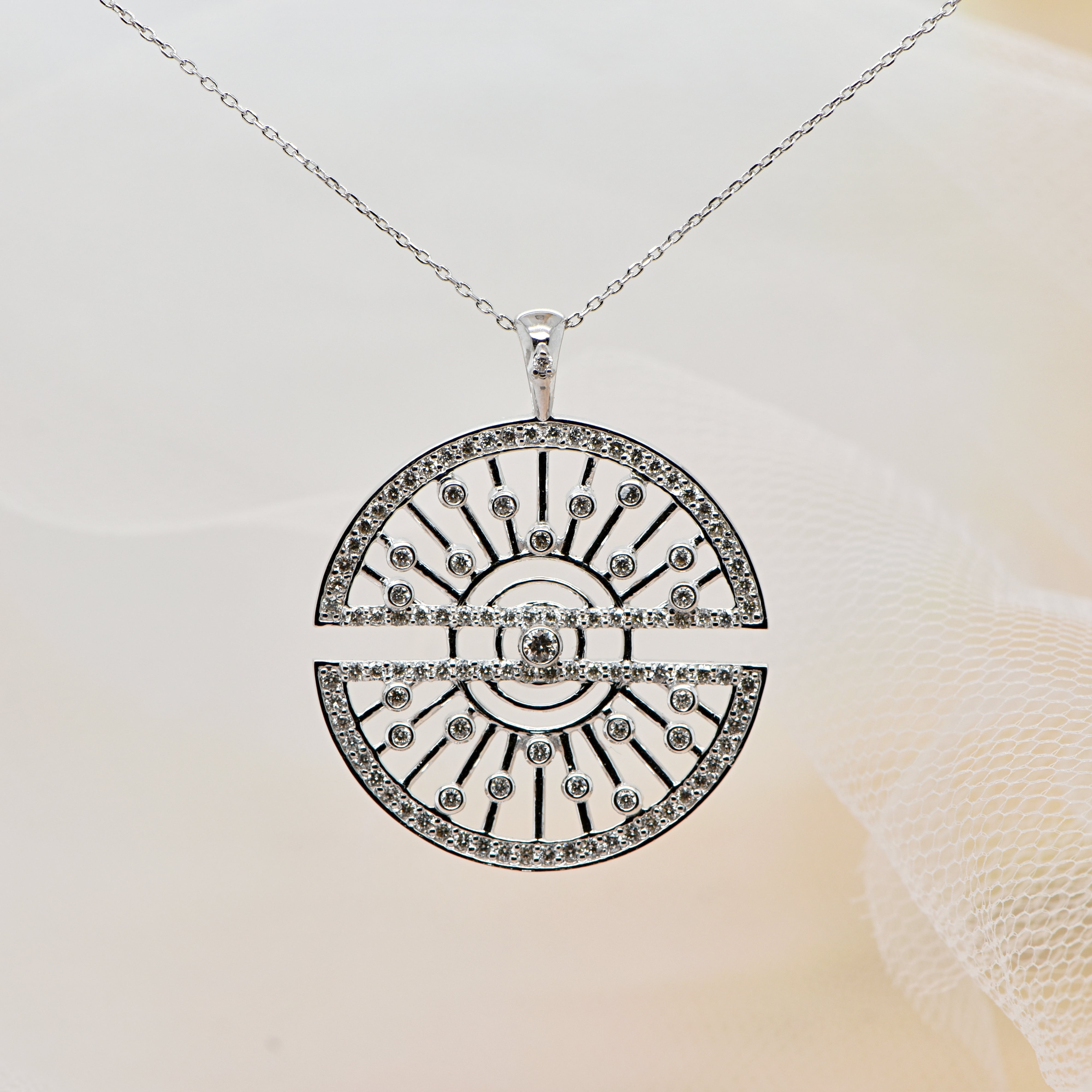 18ct White gold Diamond Pendant