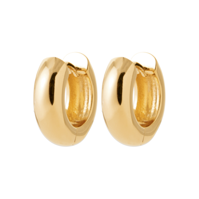 Zoe Austin - 18CT YG PLATED MED WIDE HUGGIE EARRINGS