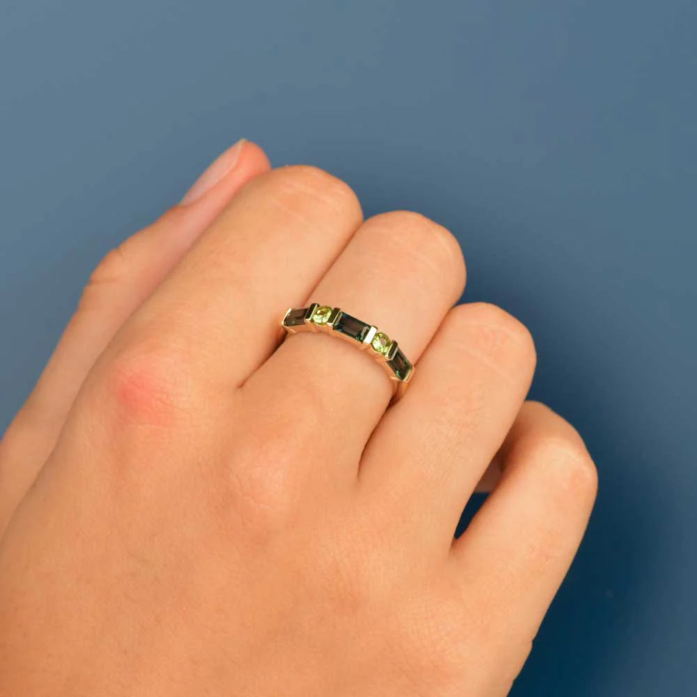 Sapphire Dreams - 'Aleena' Yellow Gold/Blue Sapphire Ring
