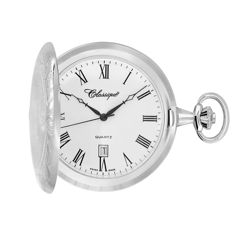 Royal - Rhodium Plated Pocket Watch