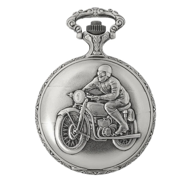 Motorbike - Antique silver Pocket Watch