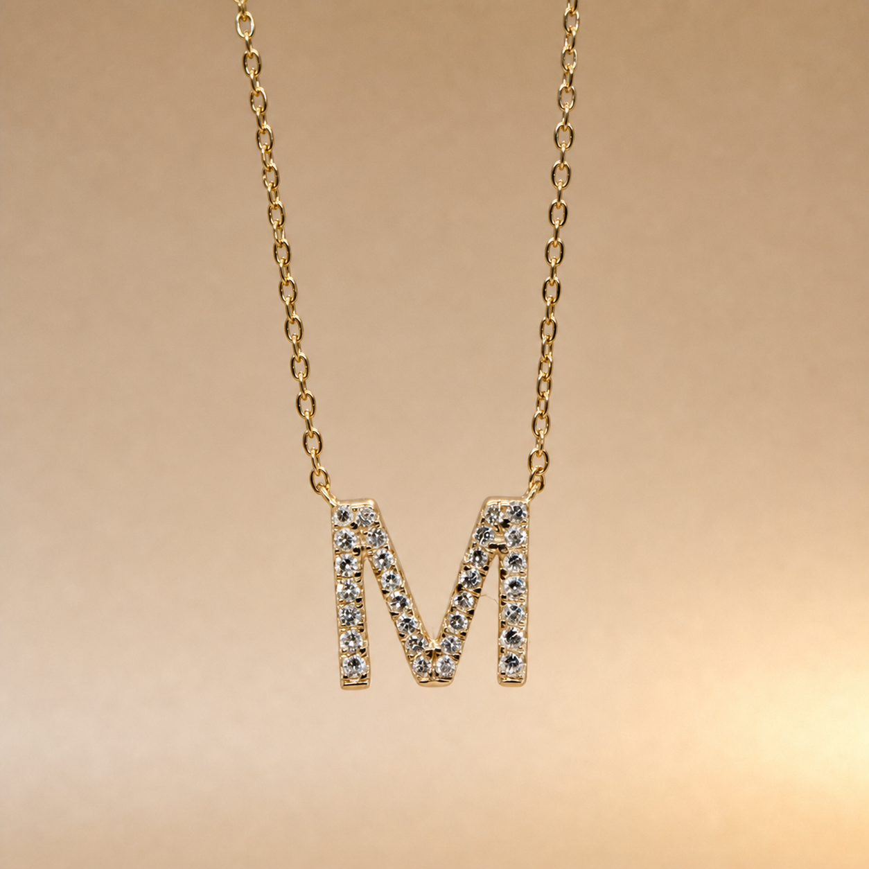 9ct Diamond Initial Necklace