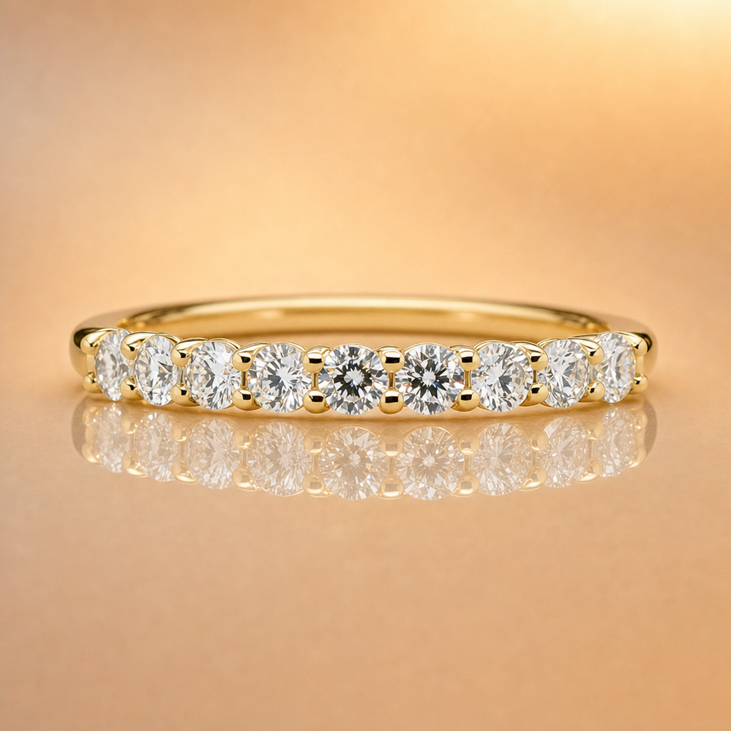 9ct Gold - Lab Diamond wedding band 0.50ct