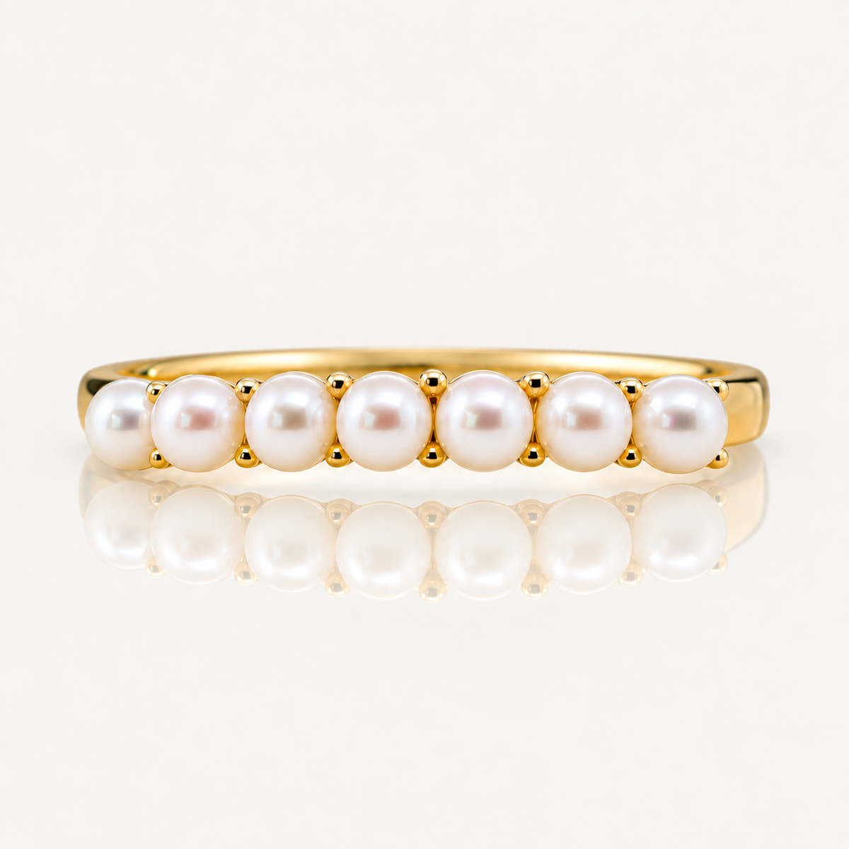 Freshwater Pearl Crown Ring | 9ct Yellow Gold