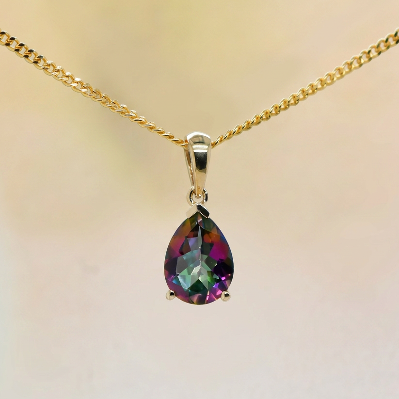 9ct Mystic Topaz Pendant