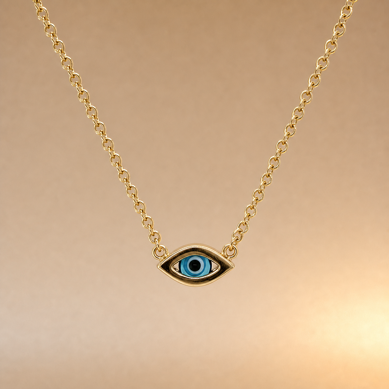 9ct YG Evil Eye Pendant