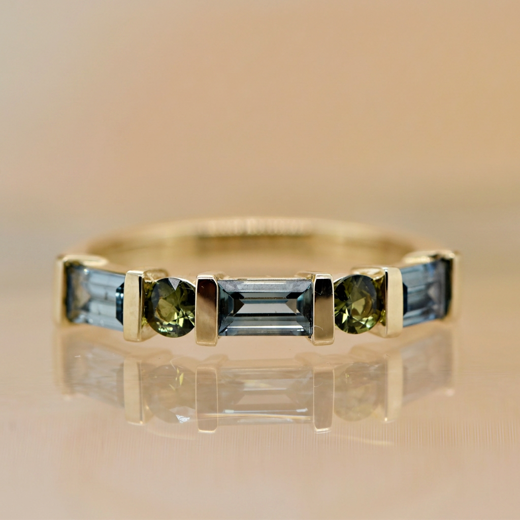 Sapphire Dreams - 'Aleena' Yellow Gold/Blue Sapphire Ring