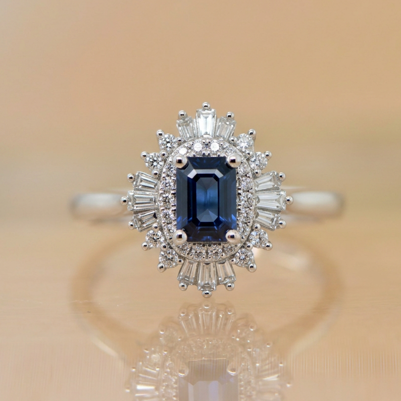 'Amara' Sapphire &  Diamond Ring