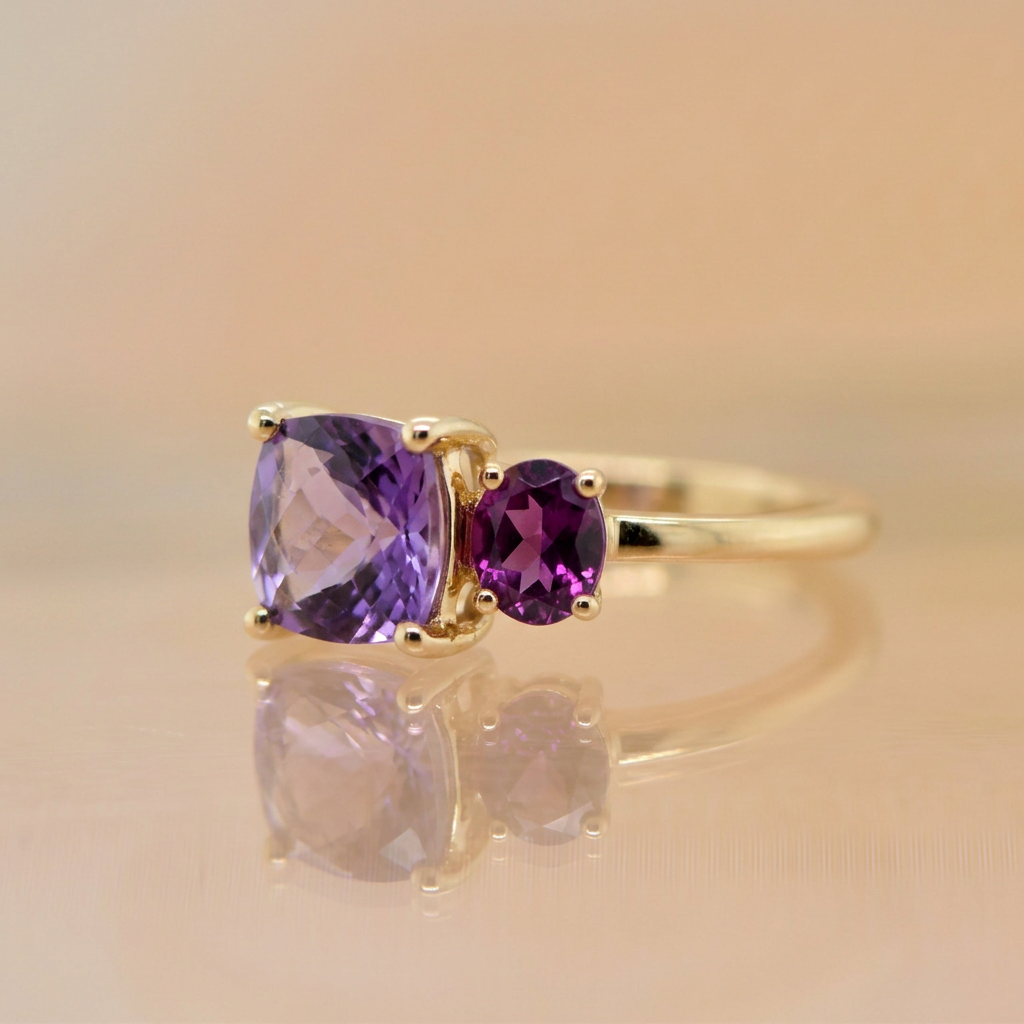 Amethyst & Garnet Ring