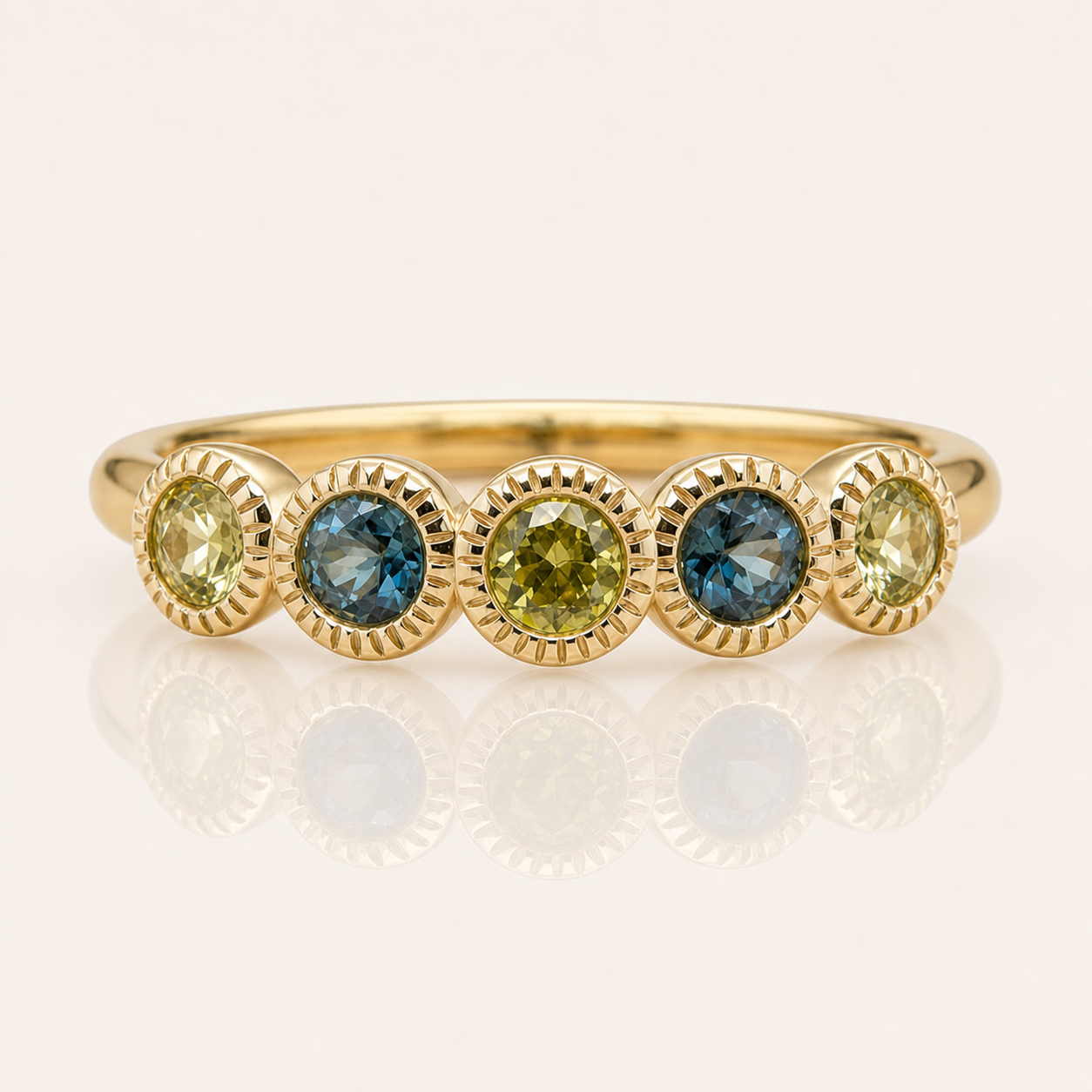 Australian Sapphire Five-Stone Ring | 9ct Yellow Gold | Exclusively Paton's Place