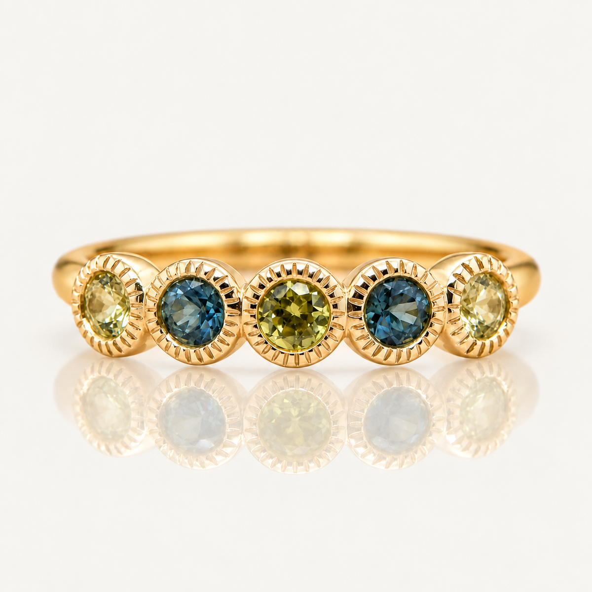 Australian Sapphire Five-Stone Ring | 9ct Yellow Gold | Exclusively Paton's Place