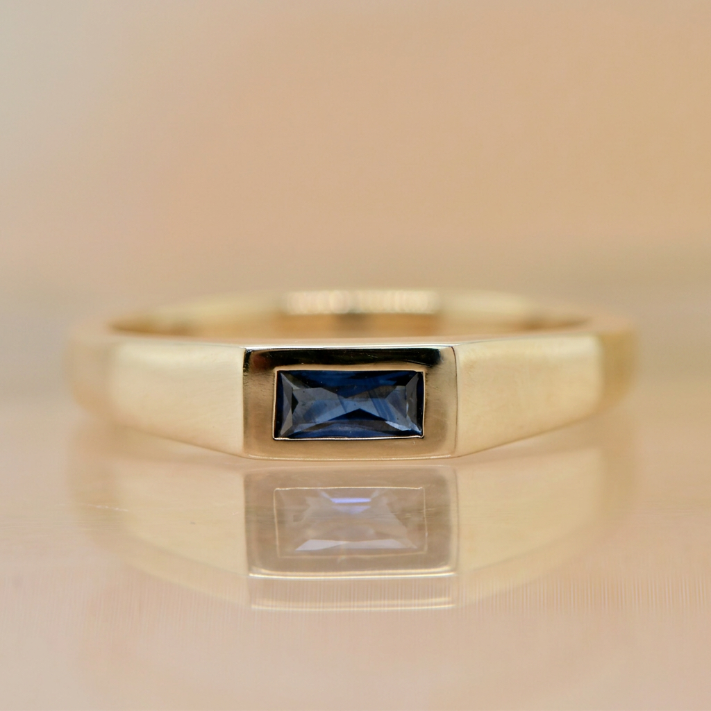 Sapphire Dreams - 'Avery' Yellow Gold/Blue Sapphire Ring
