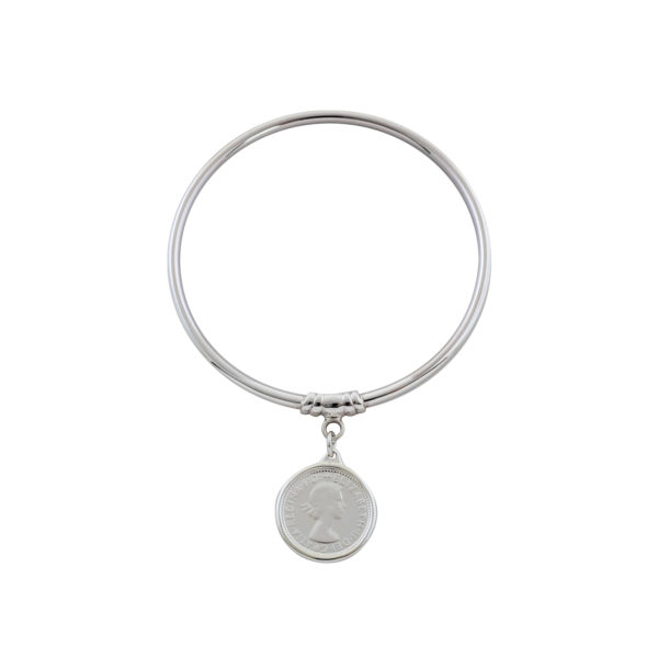 Von Treskow - ART DECO BANGLE WITH SIXPENCE