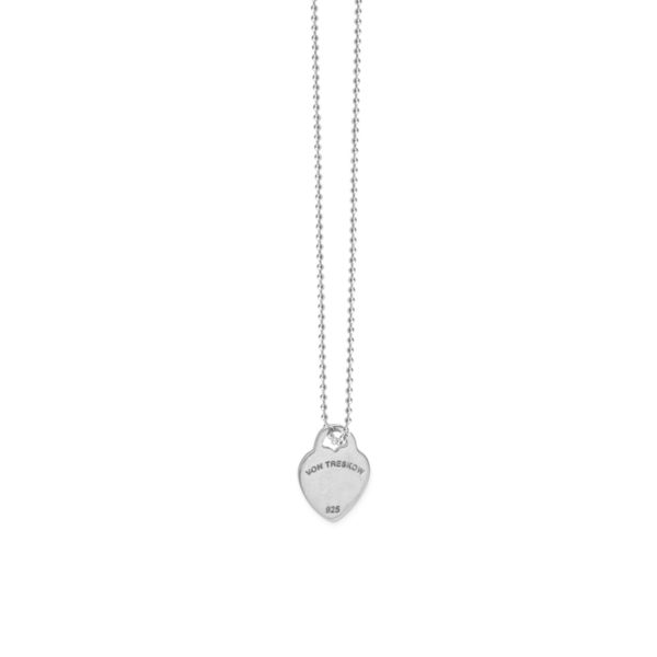 Von Treskow - FINE BALL CHAIN NECKLACE WITH VT FLAT HEART