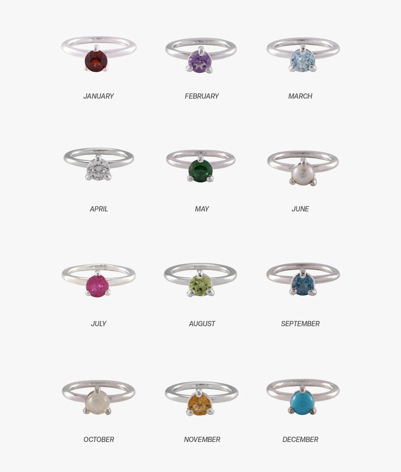 Von Treskow - Birthstone Mini Ring Necklace
