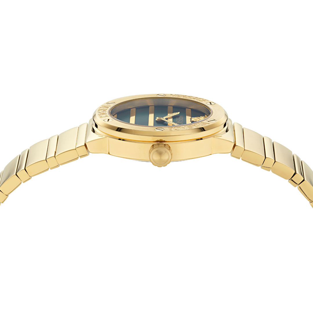VERSACE - Greca Logo Gold Green MOP Dial