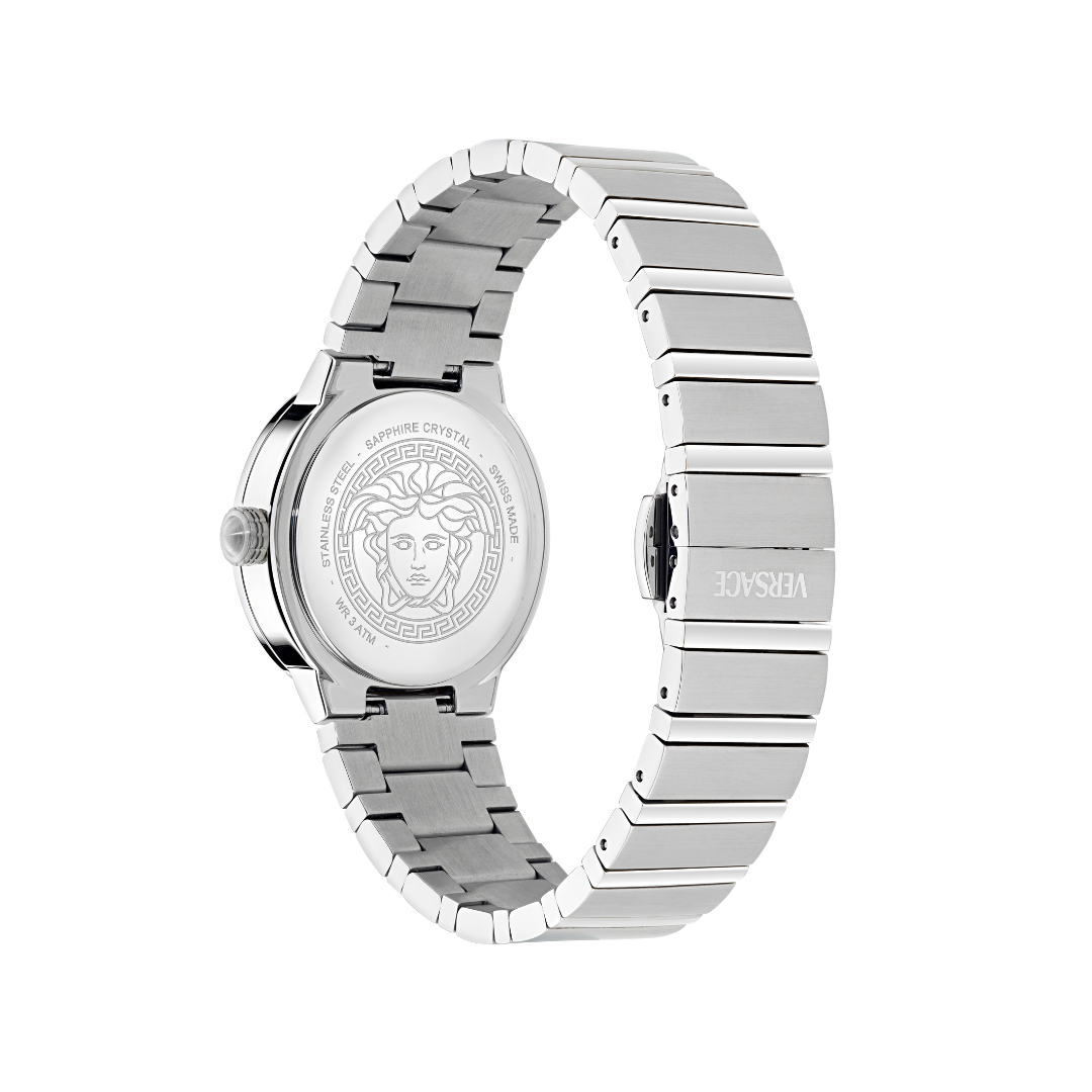 VERSACE - Greca Logo Burgundy MOP Dial