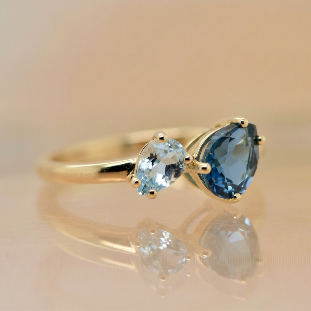 Blue Topaz & London Blue Topaz Ring