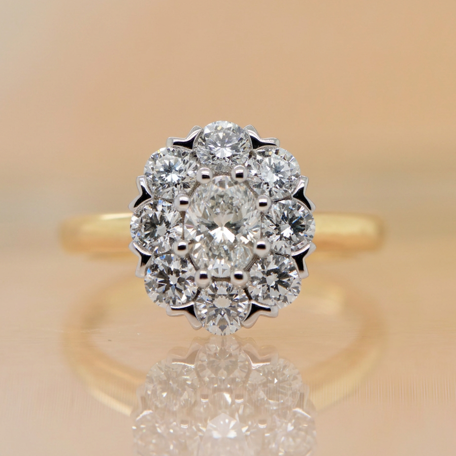 CLEO - NATURAL DIAMOND CLUSTER RING