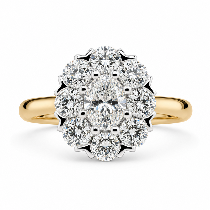 CLEO - NATURAL DIAMOND CLUSTER RING