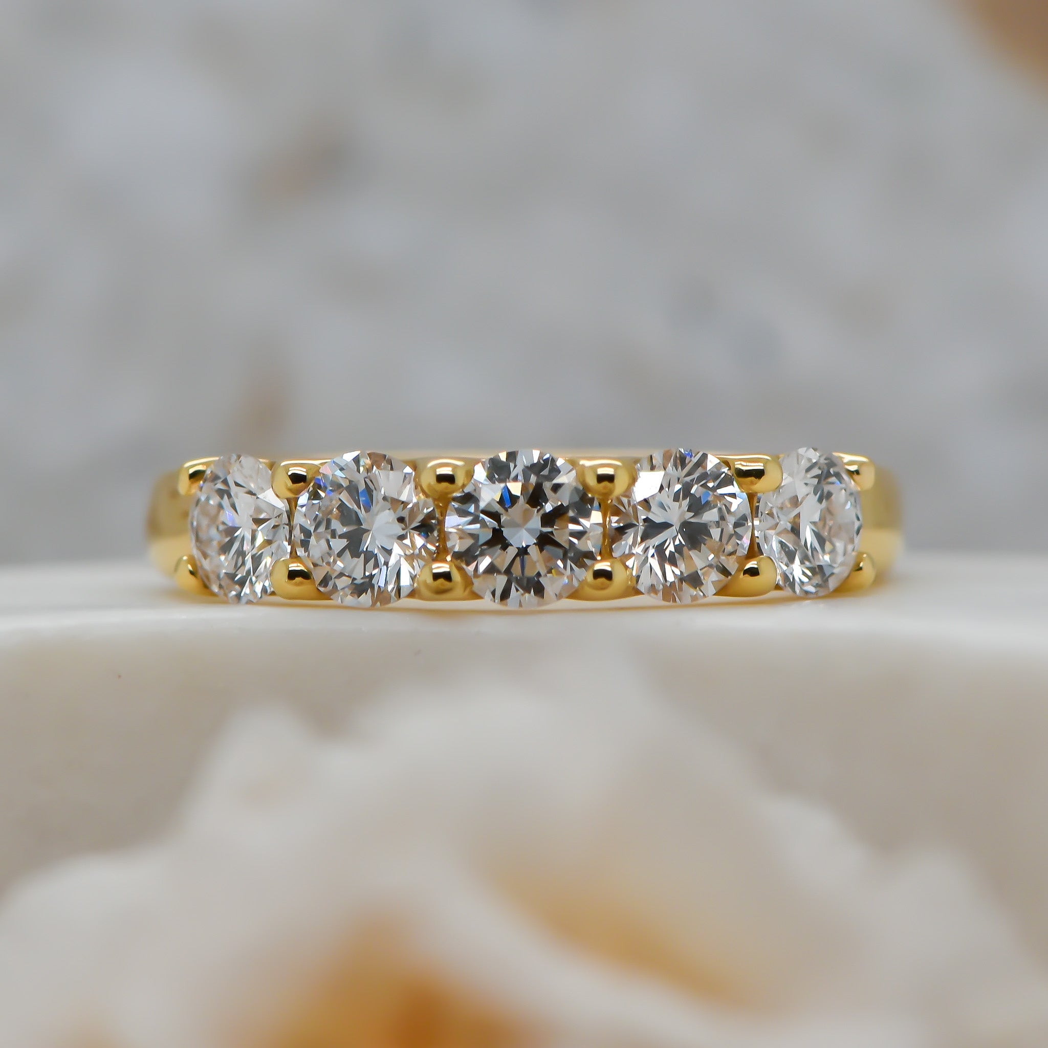 RILEY - LAB GROWN 5 X ROUND CUT DIAMOND BAND
