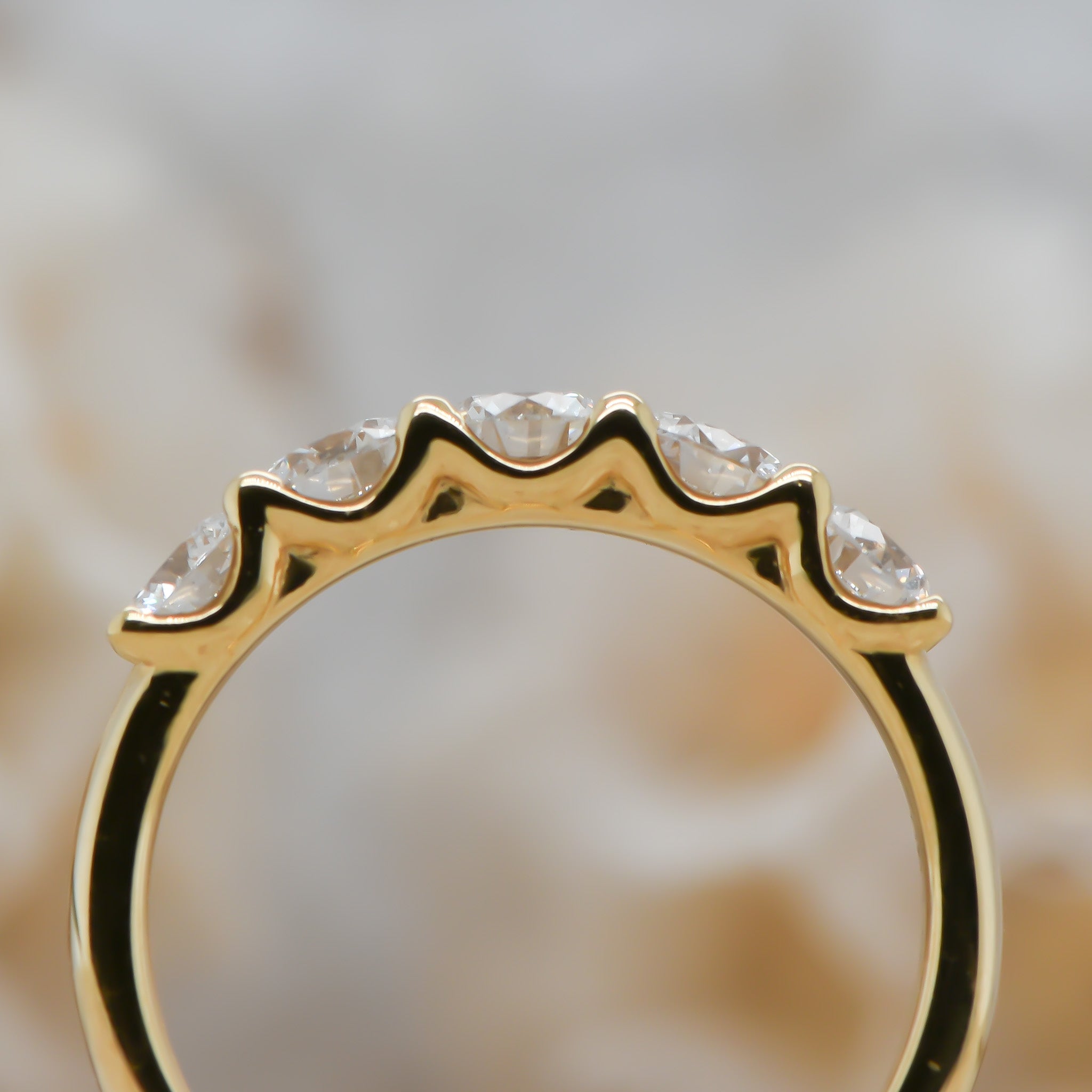 RILEY - LAB GROWN 5 X ROUND CUT DIAMOND BAND
