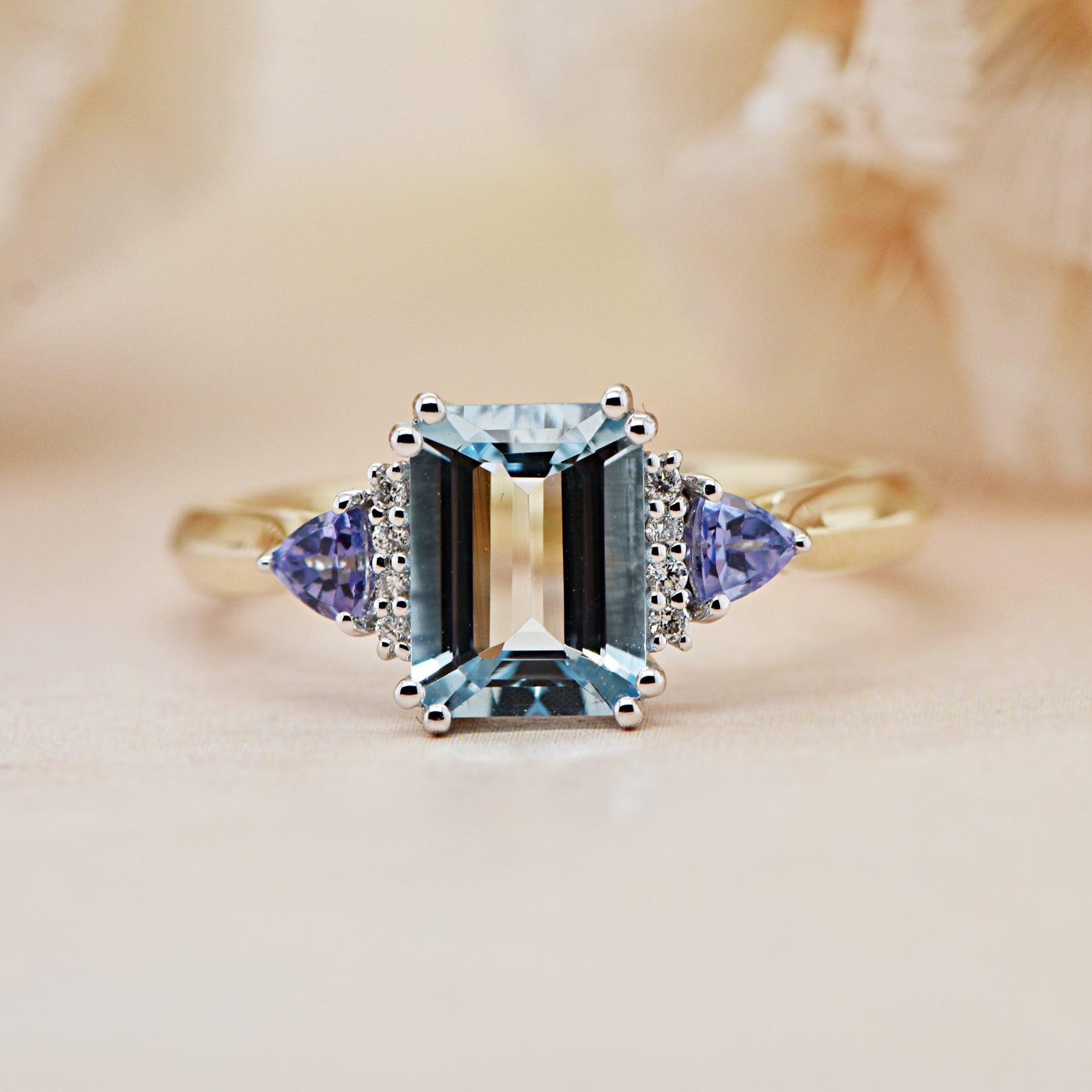 Aquamarine/Tanzanite Diamond Ring – Paton's Place Jewellers