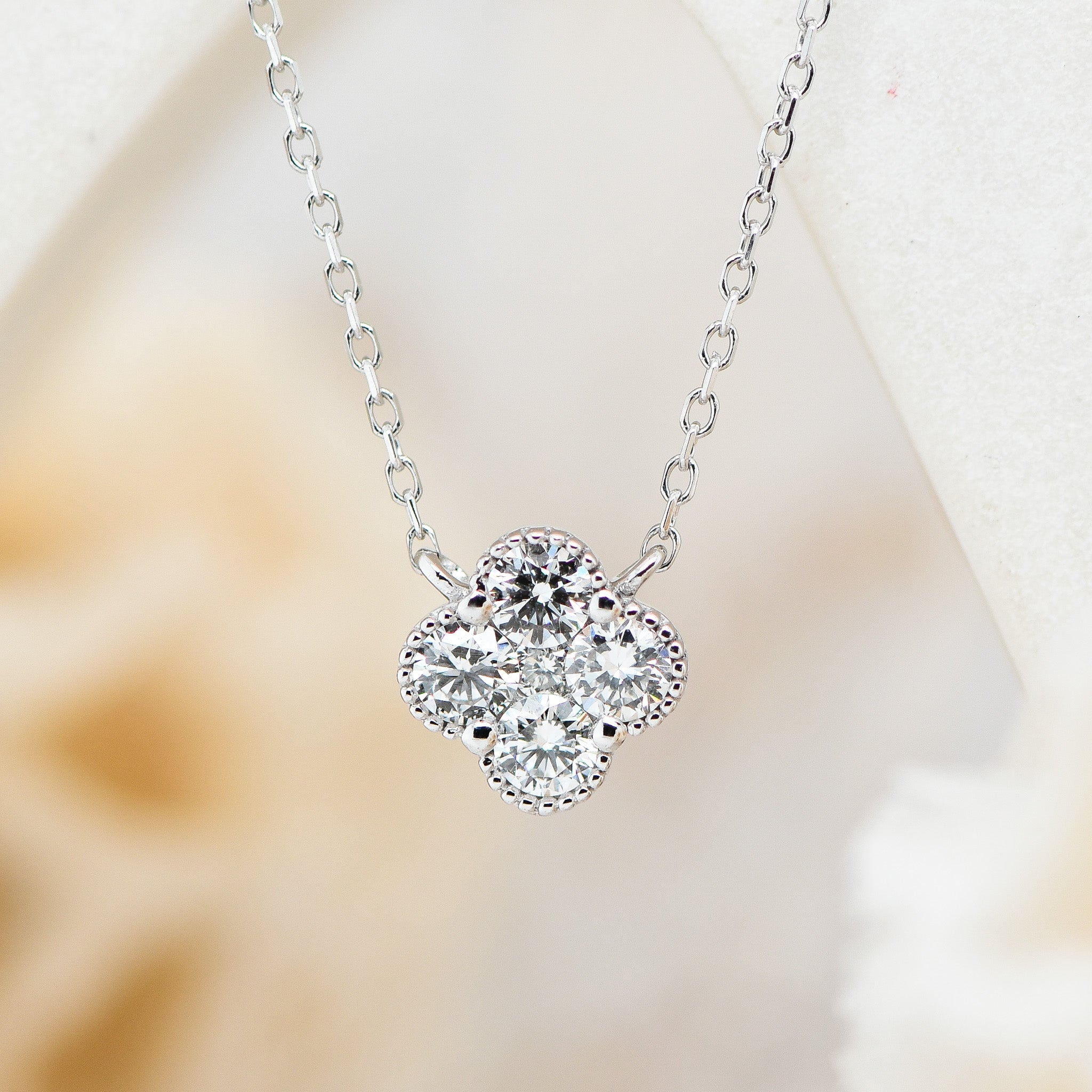 WG Lab Grown Diamond Clover studs