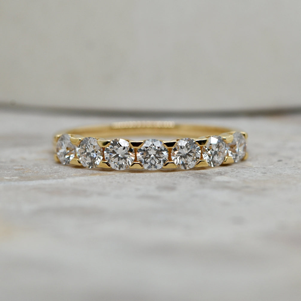 MACEY - LAB GROWN 7 X ROUND CUT DIAMOND BAND