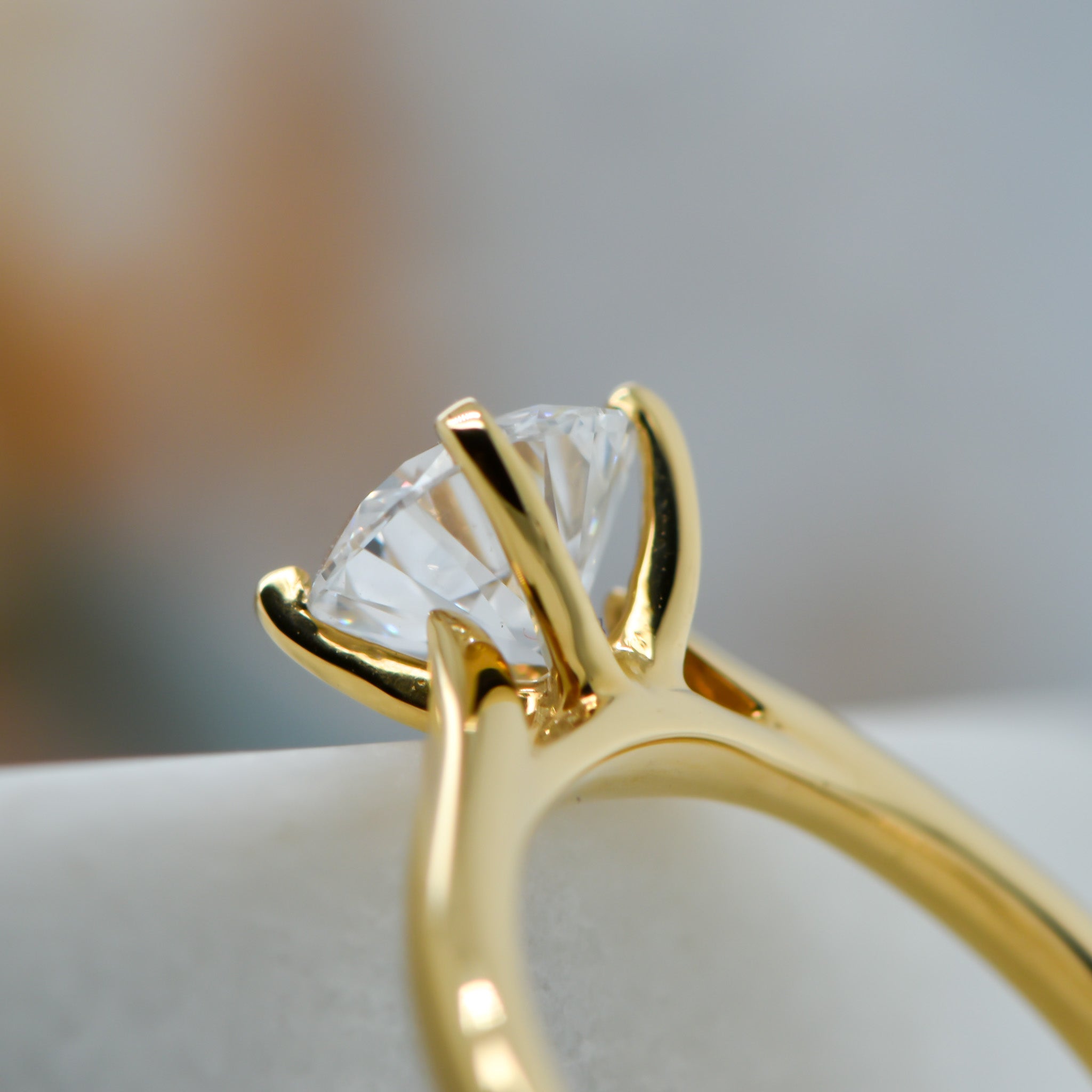 Rose | 1.02ct Round Brilliant Cut Lab Grown Diamond Solitaire Engagement Ring | 18ct Yellow Gold
