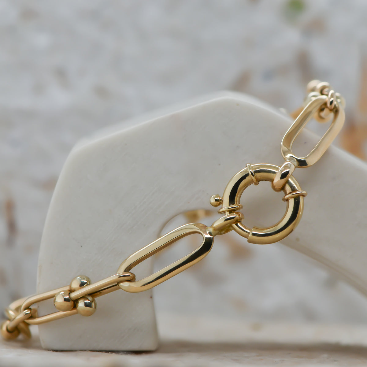 9ct oval link bracelet