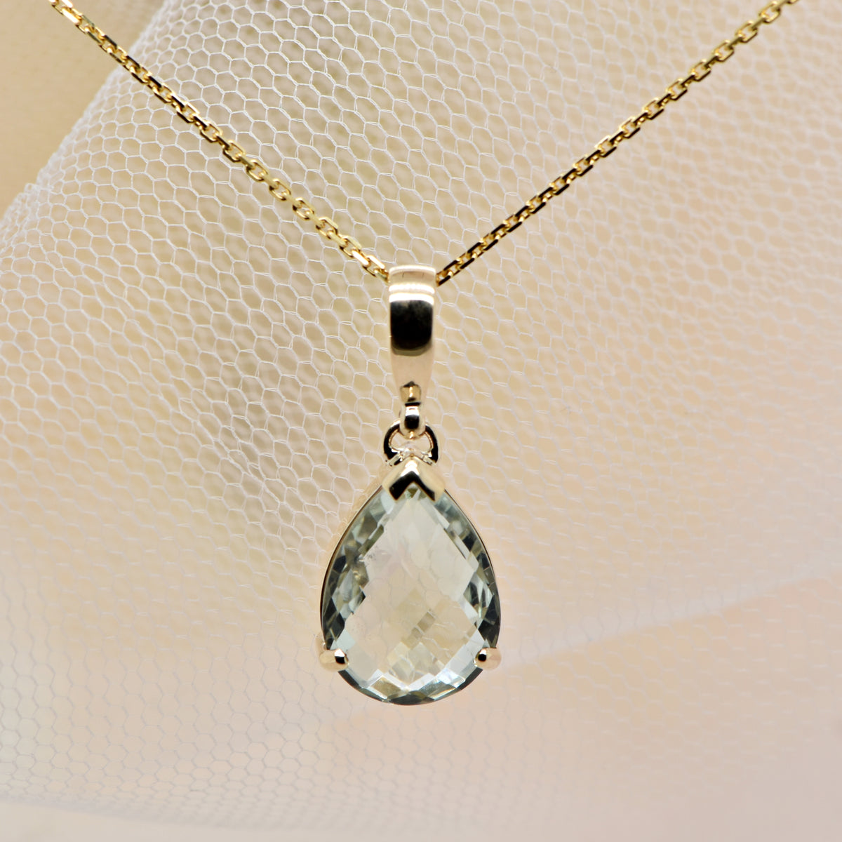 Pear cut Prasiolite Pendant – Paton's Place Jewellers