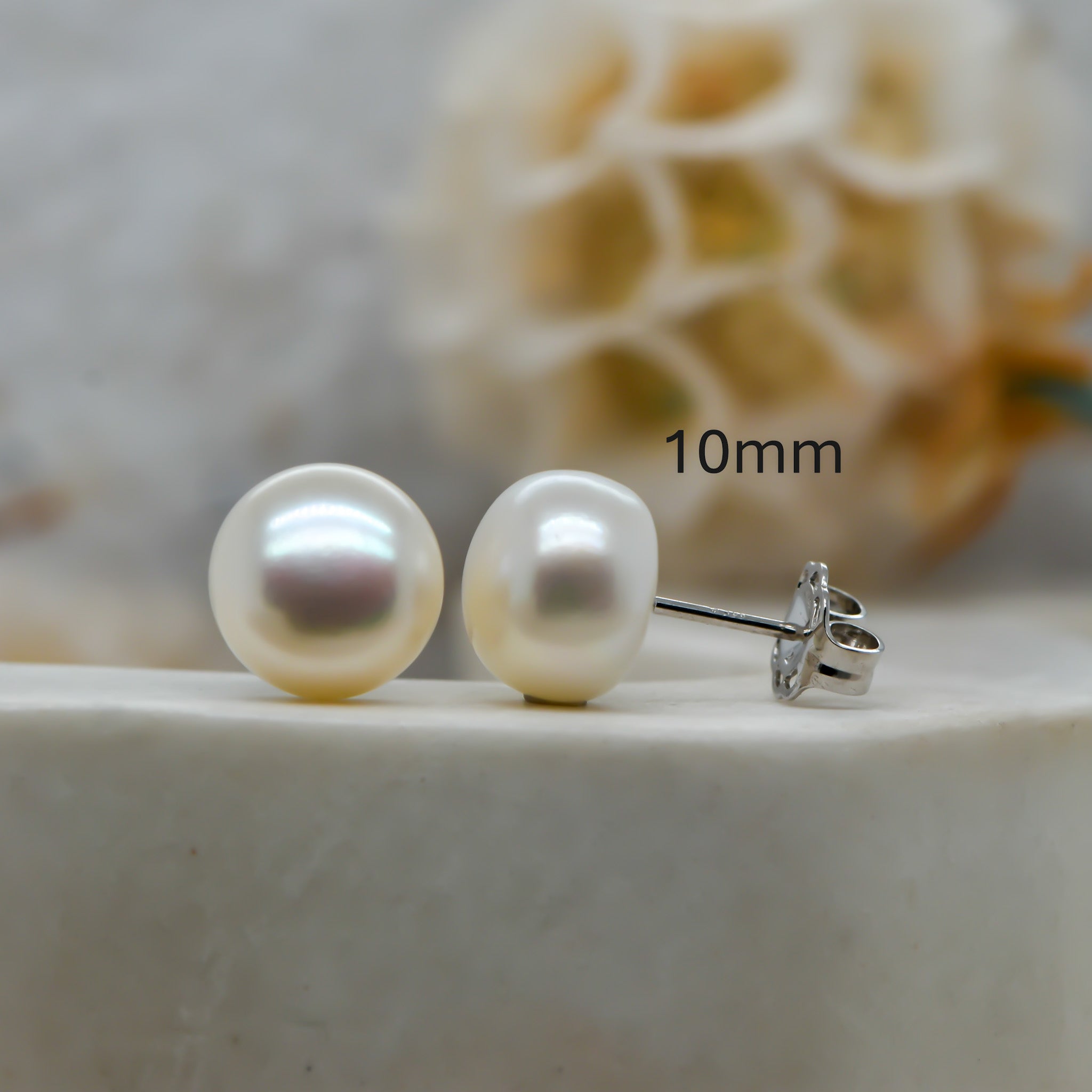 Fresh Water Pearl Studs - Sterling Silver