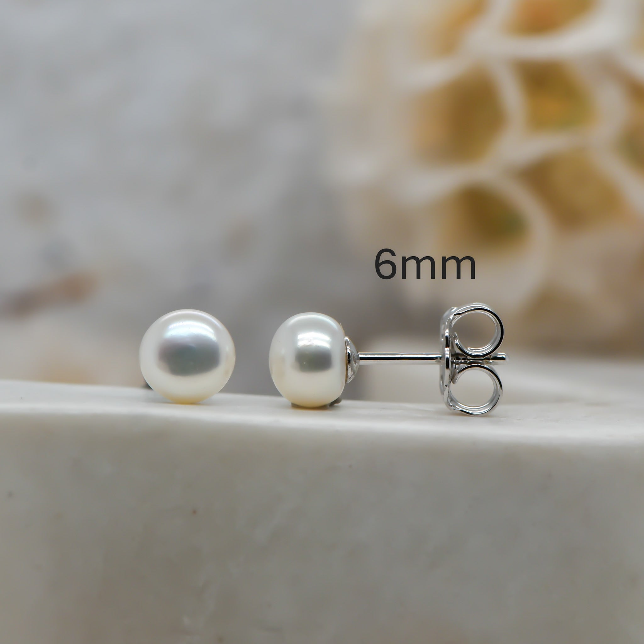 Fresh Water Pearl Studs - Sterling Silver