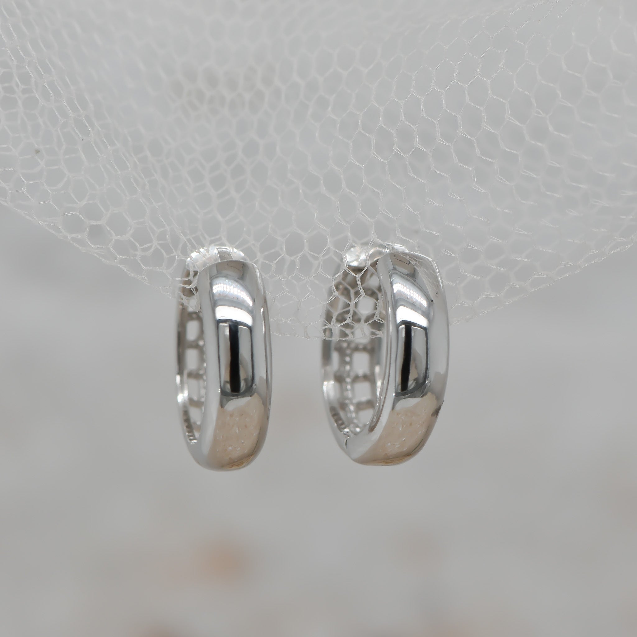white gold fancy huggies