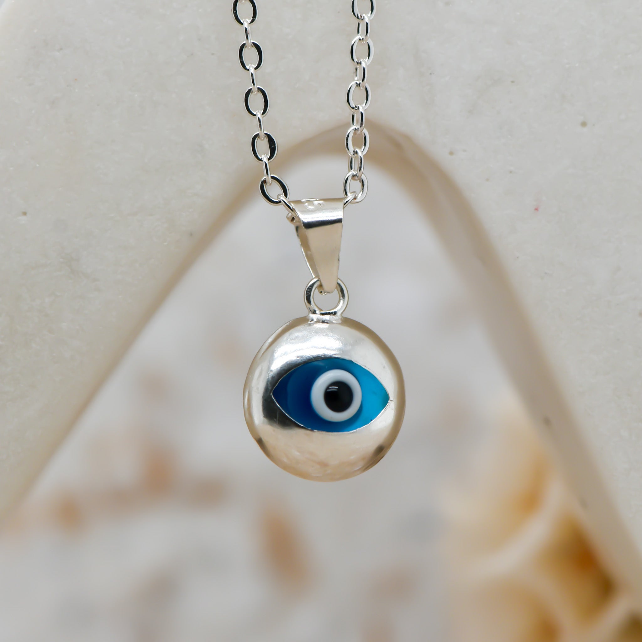 Sterling Silver Evil Eye Pendant