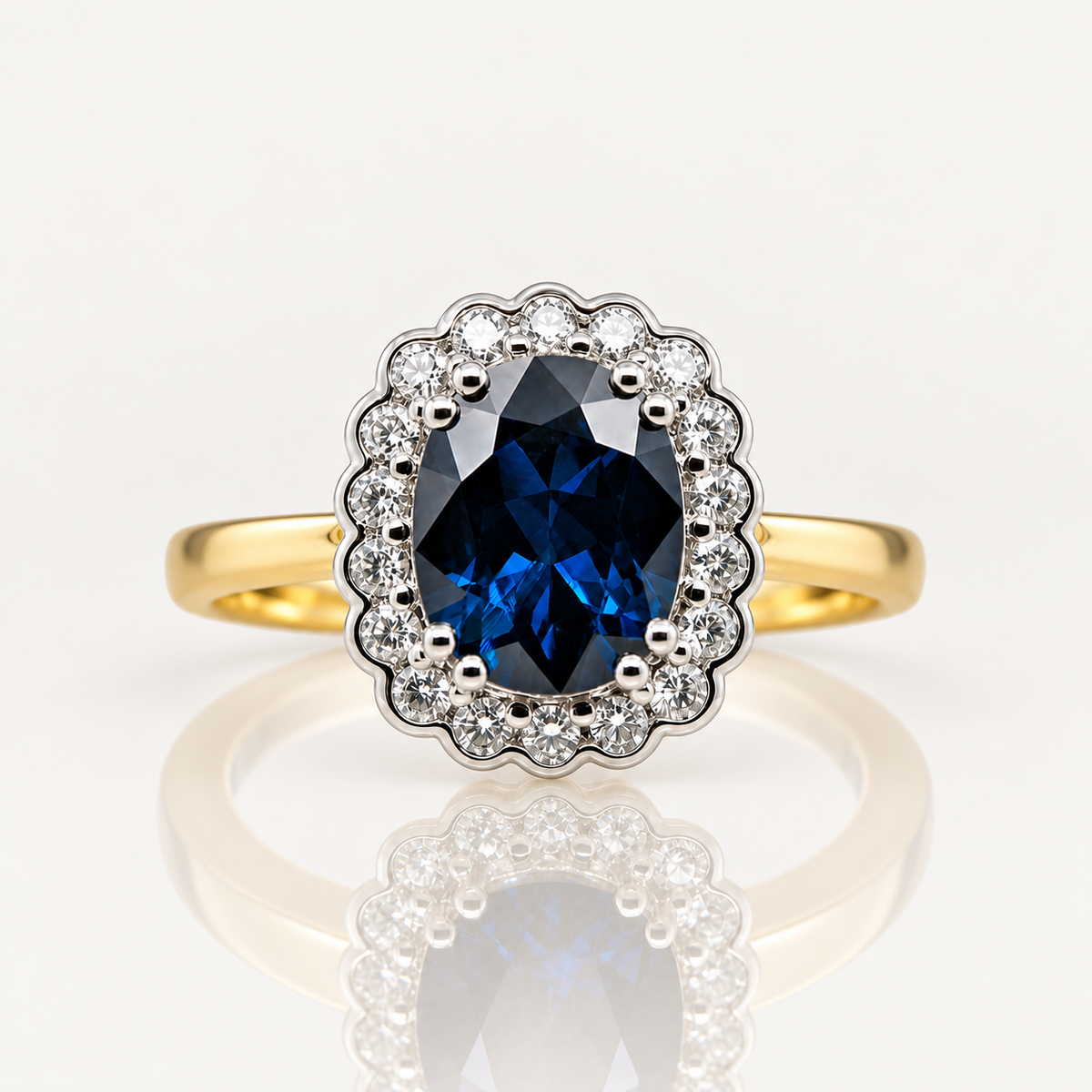 Diana | Oval Australian Sapphire & Diamond Ring | 18ct Gold | Exclusively Paton's Place