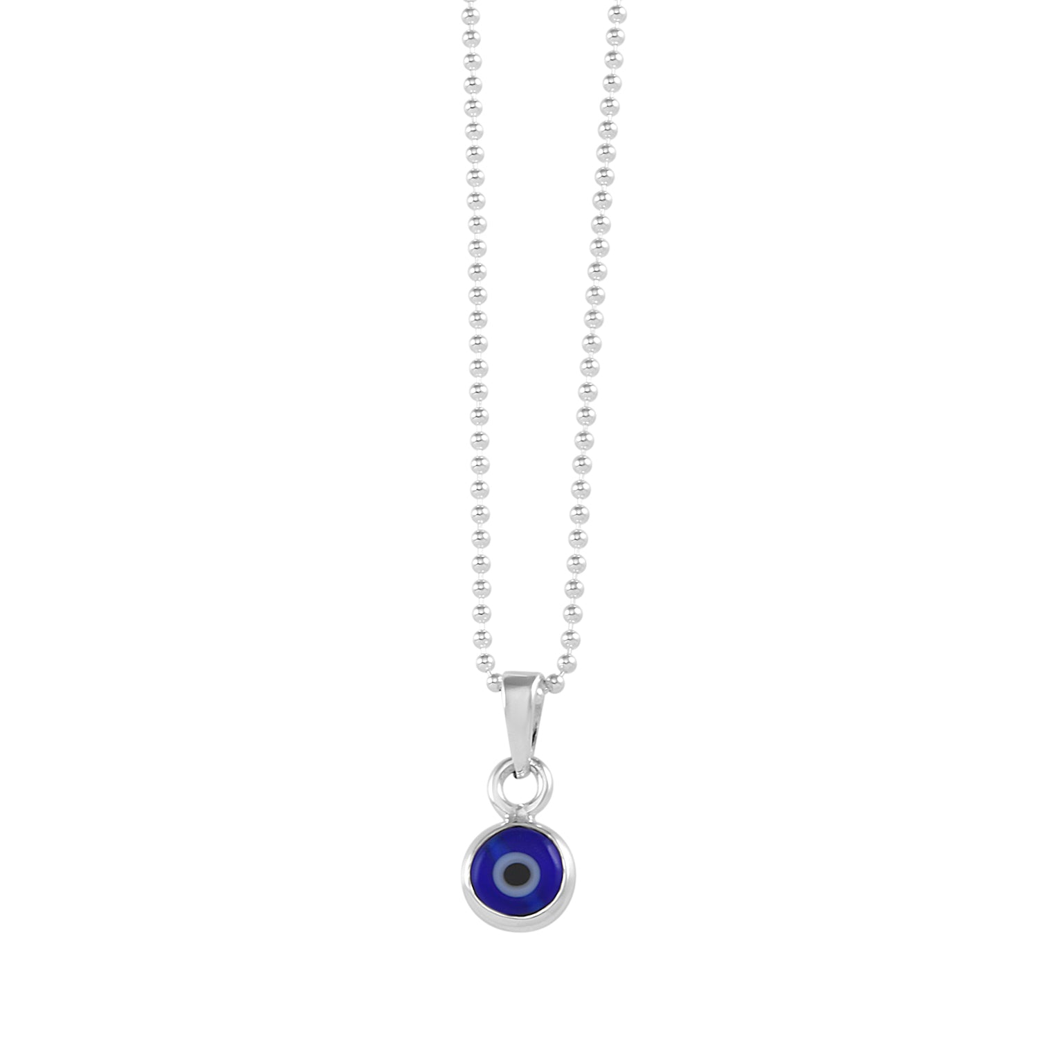 Von Treskow - Fine Ball Chain Necklace with Evil Eye