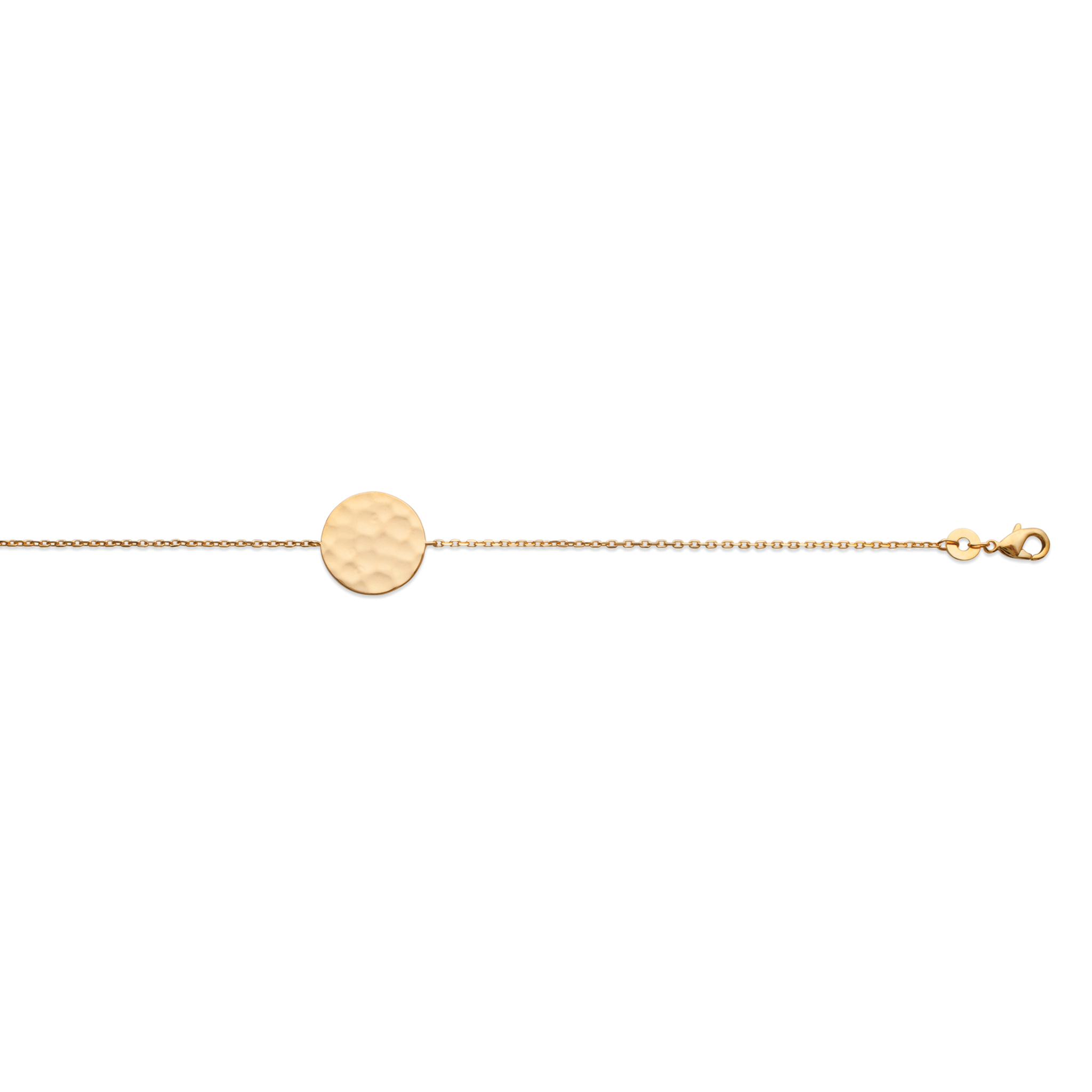 Zoe Austin - 18ct YG Plated hammered disc bracelet