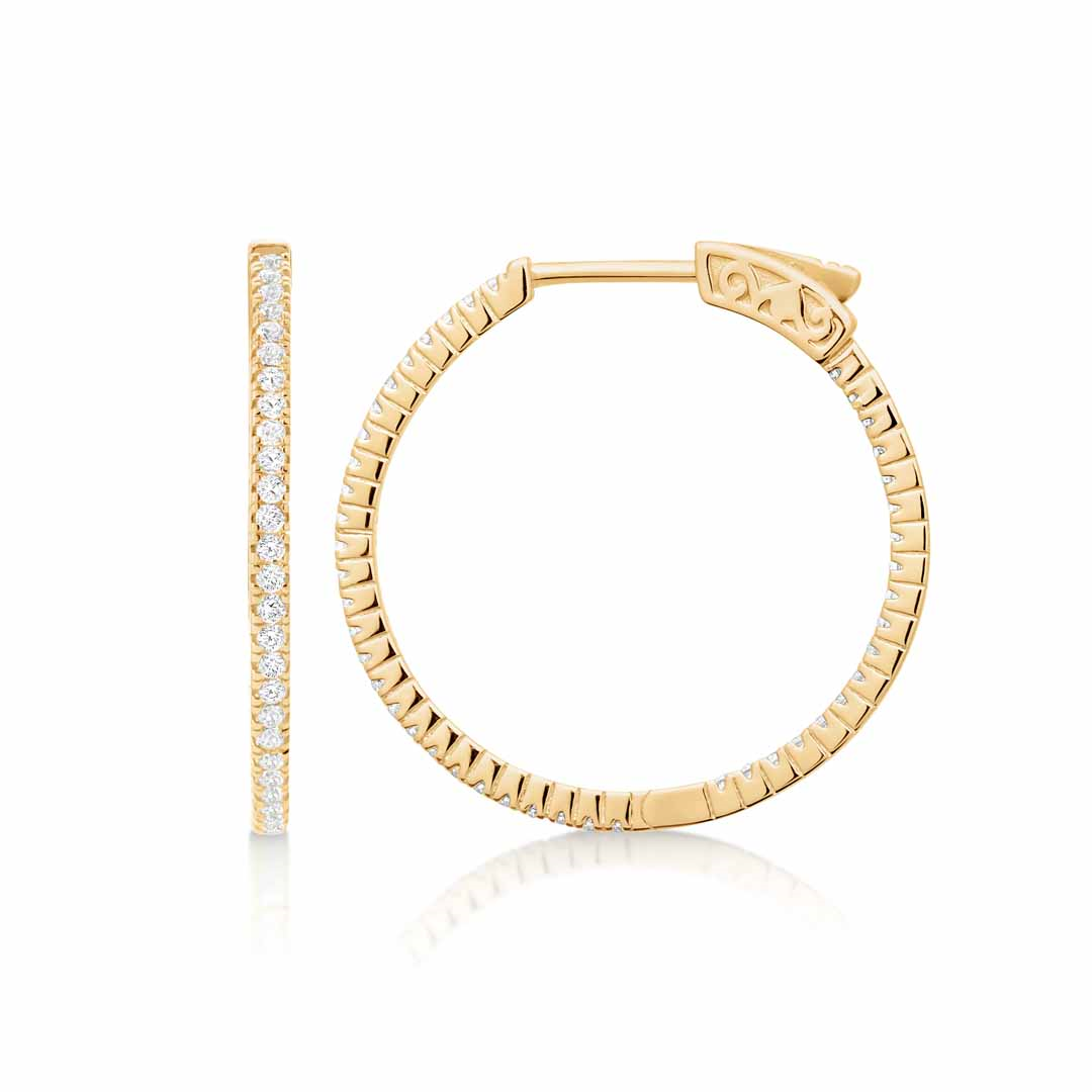 Zoe Austin - 18ct YG Plated CZ set hoops